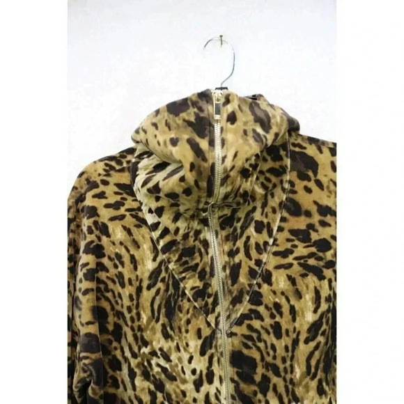 Jones New York Sport Women's Velour Animal Print Jacket-Size Large - Picture 5 of 9